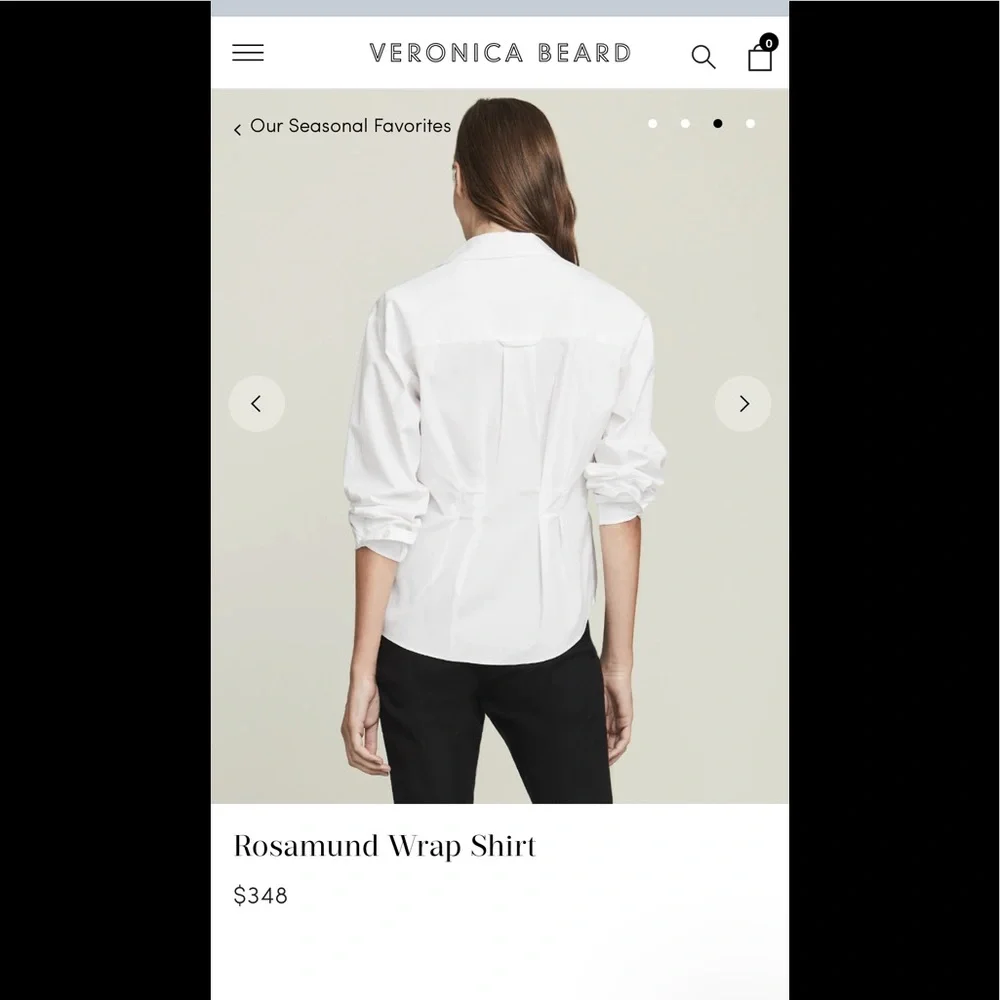 2022 spring Veronica Beard Rosamund Wrap Shirt - Picture 2 of 6